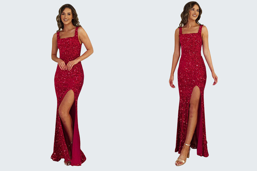 Velvet Sequin Prom Dresses UK for Sale