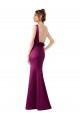 Fitted Sexy Open Back Satin Prom Dress with Floral Details UK for Sale