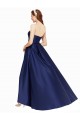 High Low Strapless Satin Prom Dress with Pockets UK for Sale