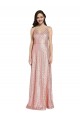 High Neck Low Back Sparkling Sequin Prom Dress UK for Sale