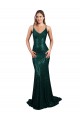 Fishtail Shaped V-Neck Open Back Long Sequin Prom Dress UK for Sale