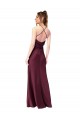 Cowl Back V-Neck Silky Satin Prom Dress UK for Sale