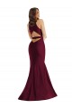 Plunge Neckline Cutout Low Back Silky Satin Mermaid Prom Dress UK for Sale