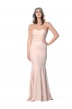 Full Length Sweetheart Crepe Prom Dress with Tulle Overlay UK for Sale