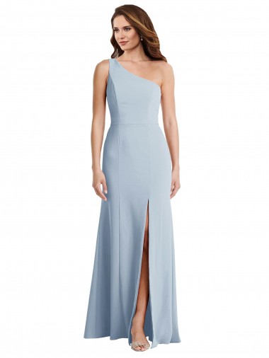 Bold One Shoulder Trumpet Maxi Crepe Prom Dress UK for Sale