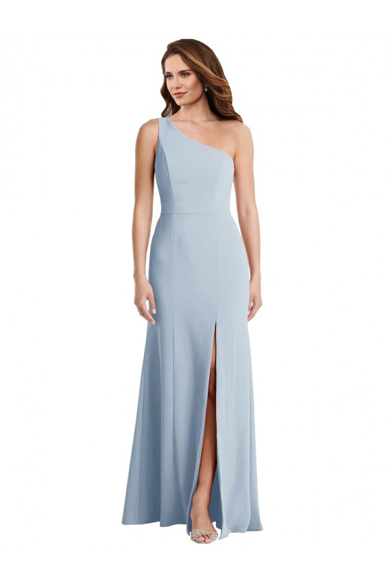 Bold One Shoulder Trumpet Maxi Crepe Prom Dress UK for Sale