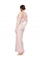 One Shoulder Tulle Overlay Sweetheart Neckline Long Crepe Prom Dress with Thigh Split UK for Sale