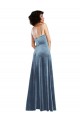 Sleek Cowl Neck Velvet Maxi Prom Dress with Pockets UK for Sale