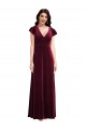 Flutter Sleeve Velvet Maxi Prom Dress with Pockets UK for Sale